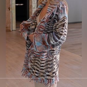 NEW! POL boho shag cardigan!